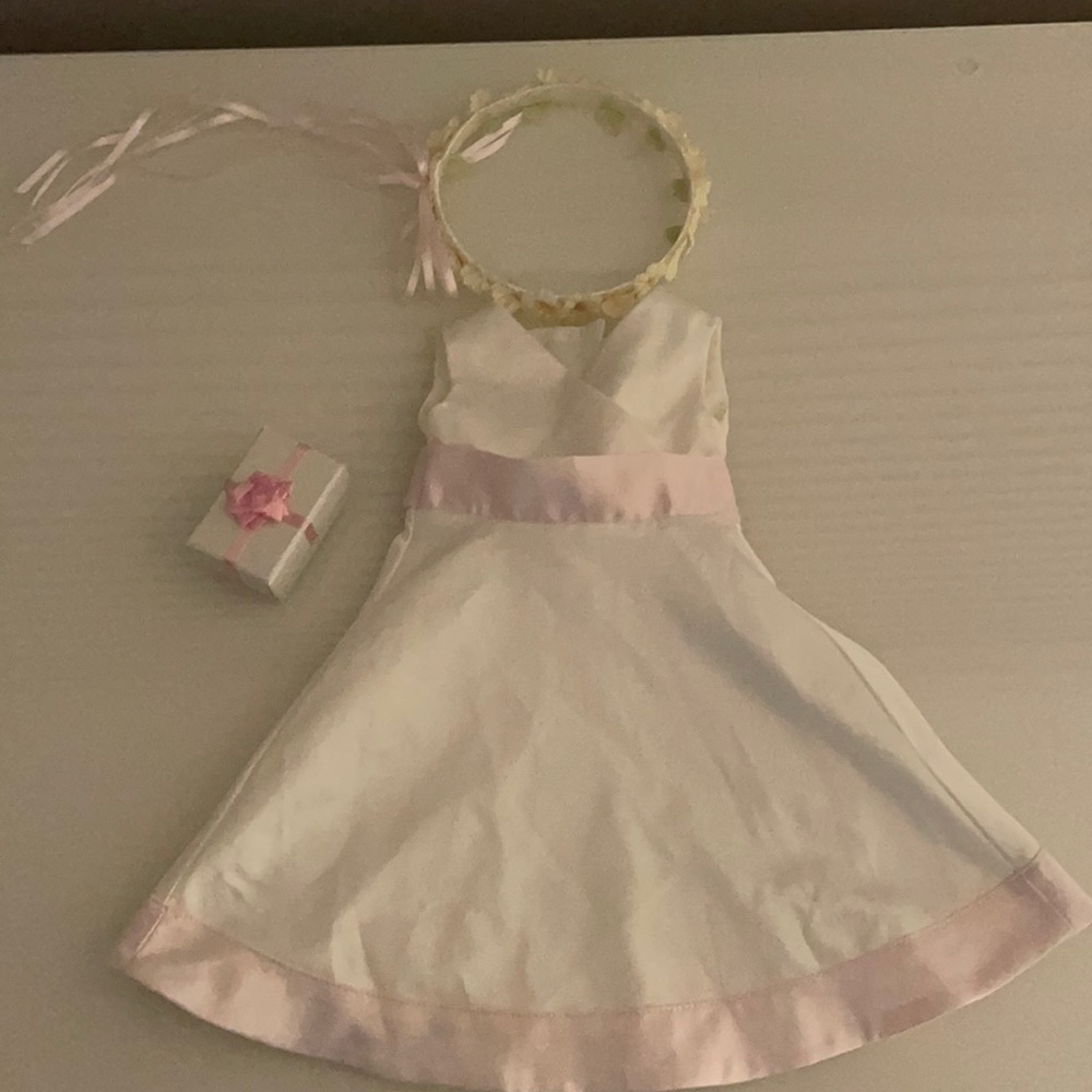 American girl doll flower girl outfit set